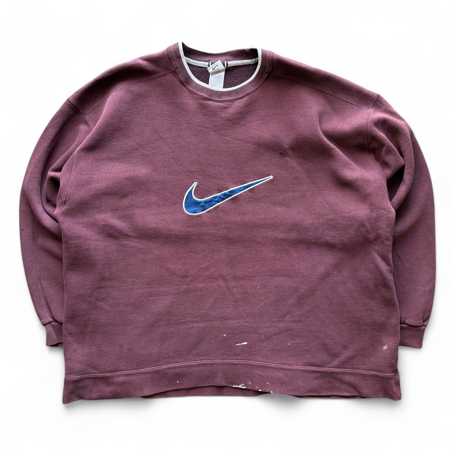 90's Nike Swoosh Crewneck Maroon/Blue