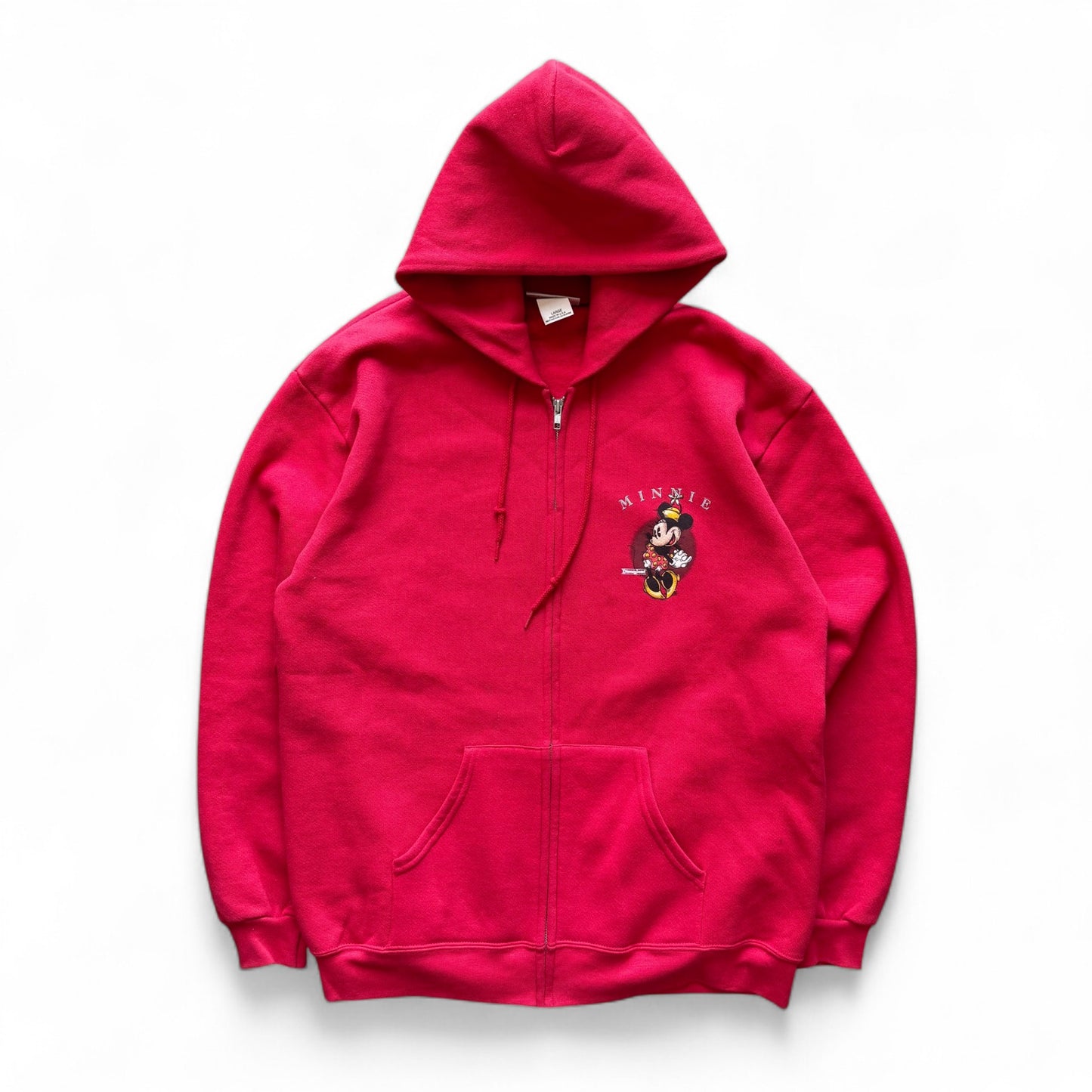90's Disney Minnie Mouse Zip-Up Hoodie Red