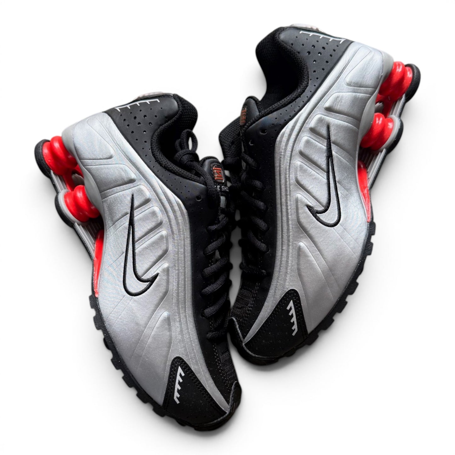 Nike Shox R4 Metallic Silver Picante Red