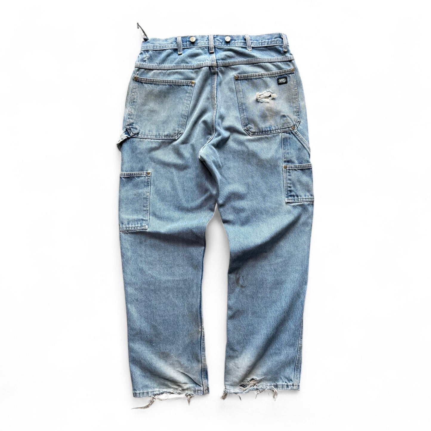 Key Thrashed Double Knee Pants