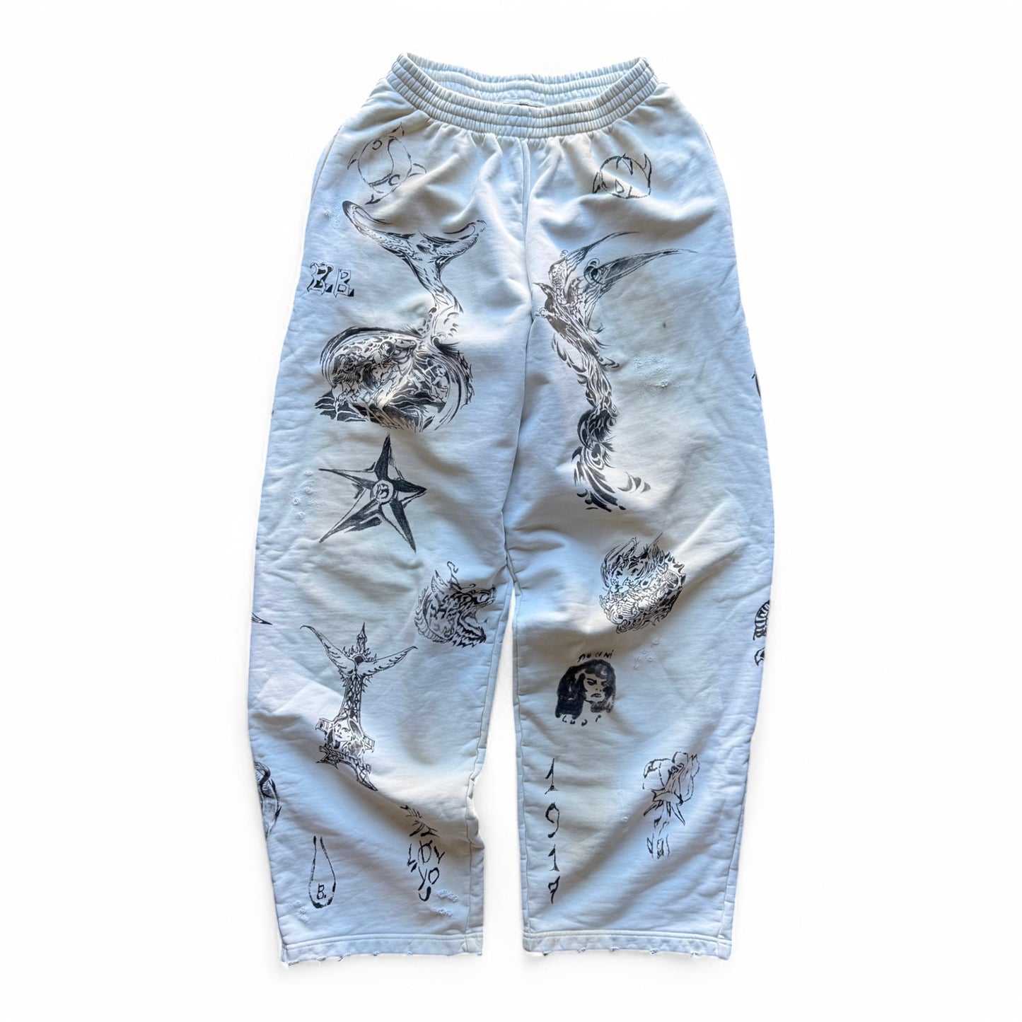 Balenciaga Distressed Tattoo Sweatpant