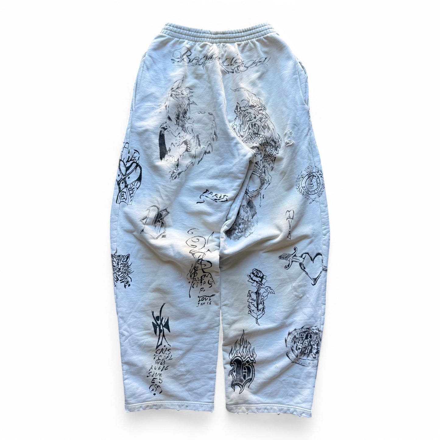 Balenciaga Distressed Tattoo Sweatpant