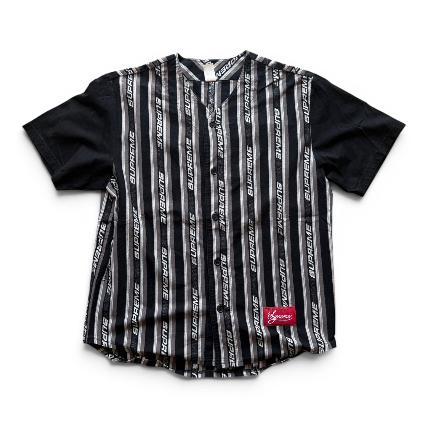 Supreme SS19 Striped Baseball Tee