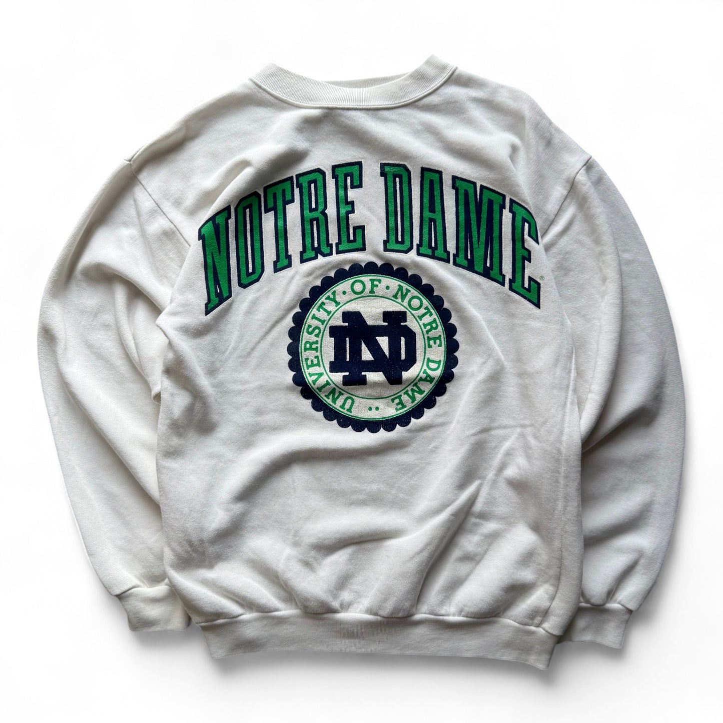 90's University of Notre Dame Crewneck White
