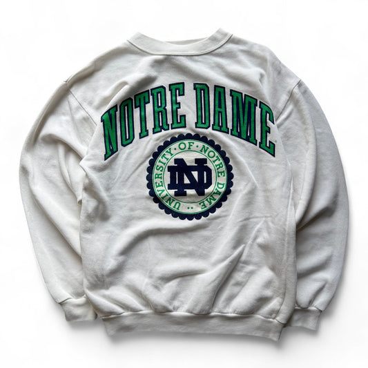 90's University of Notre Dame Crewneck White