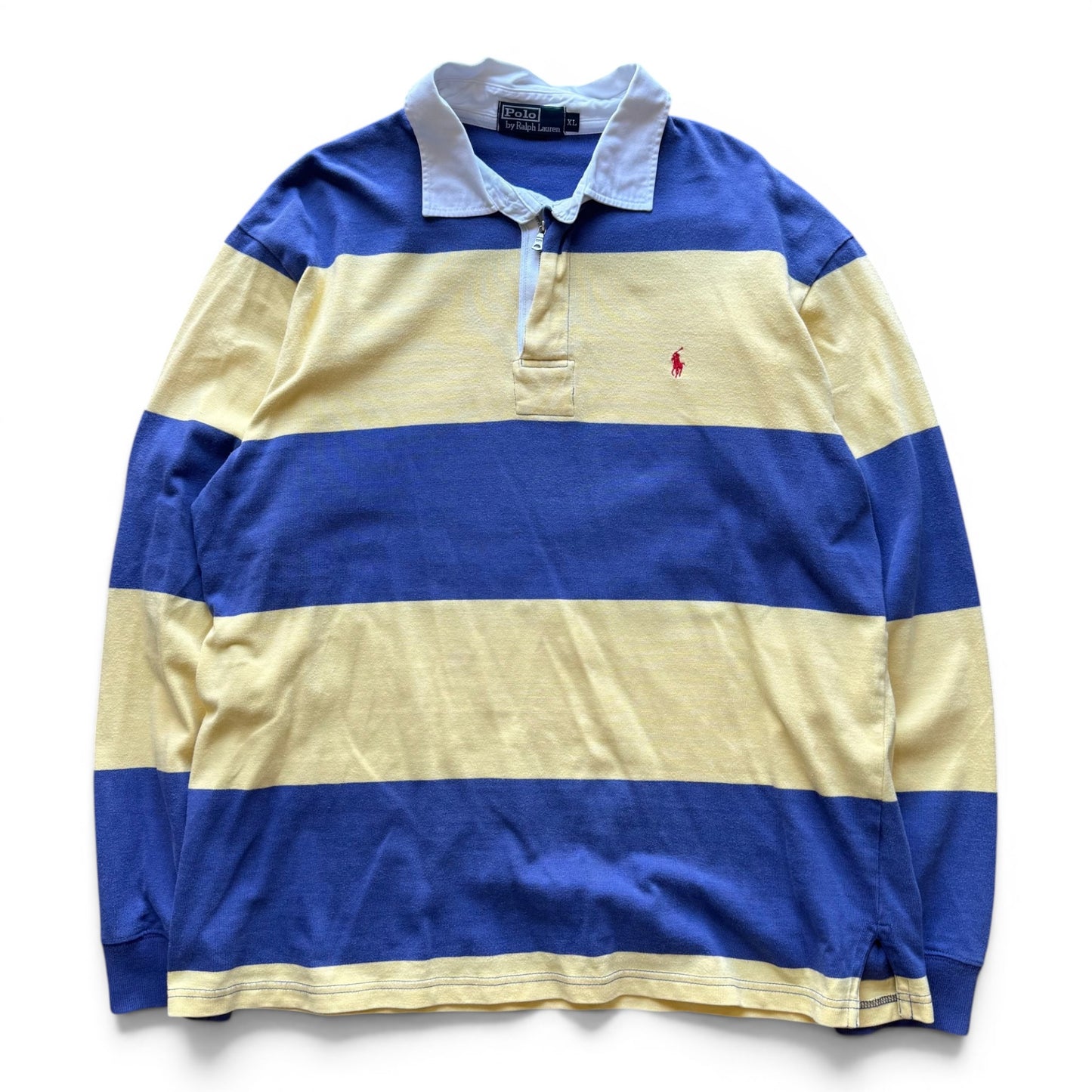90's Polo Ralph Lauren Striped Zip Rugby