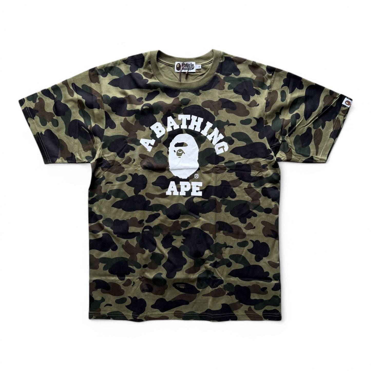A Bathing Ape 1st Camo Green College T-Shirt