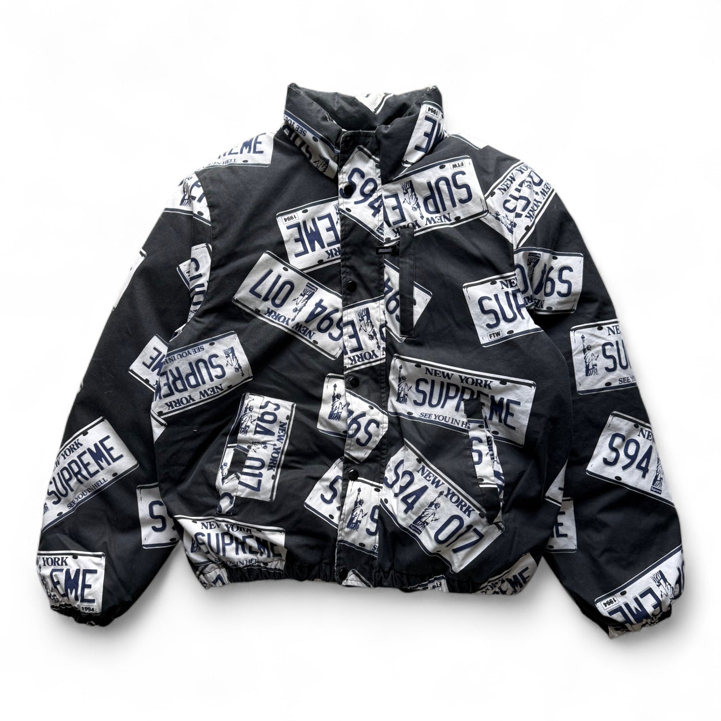 Supreme FW17 License Plate Puffy Jacket