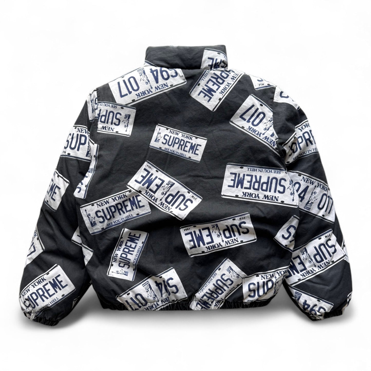 Supreme FW17 License Plate Puffy Jacket
