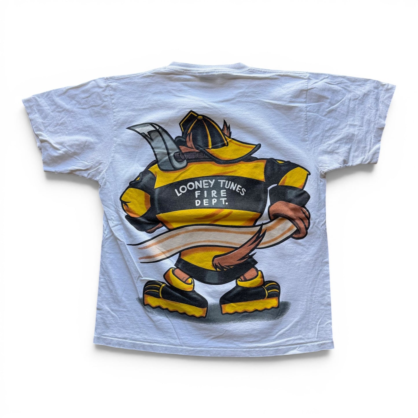 1994 Looney Tunes Taz Firefighter T-Shirt