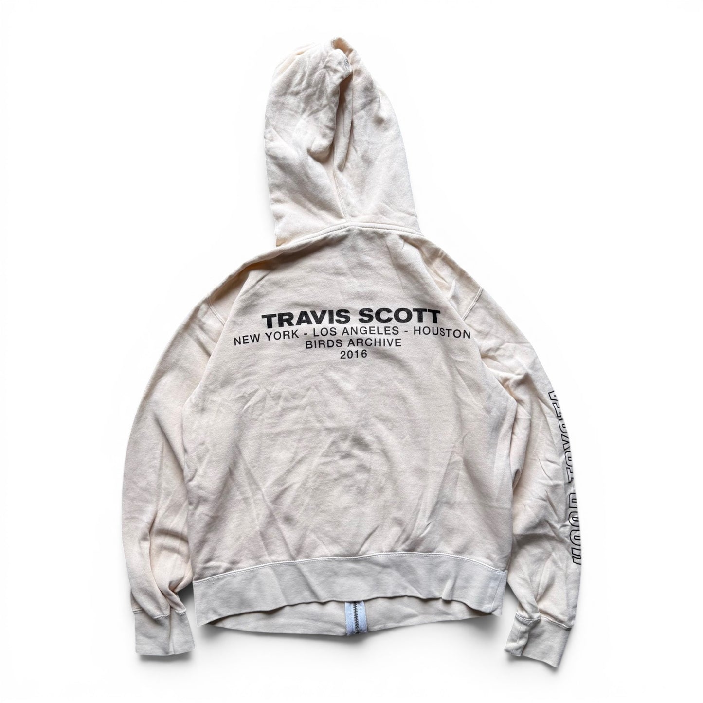 2016 Travis Scott Hood Toyota Zip-Up Hoodie Cream