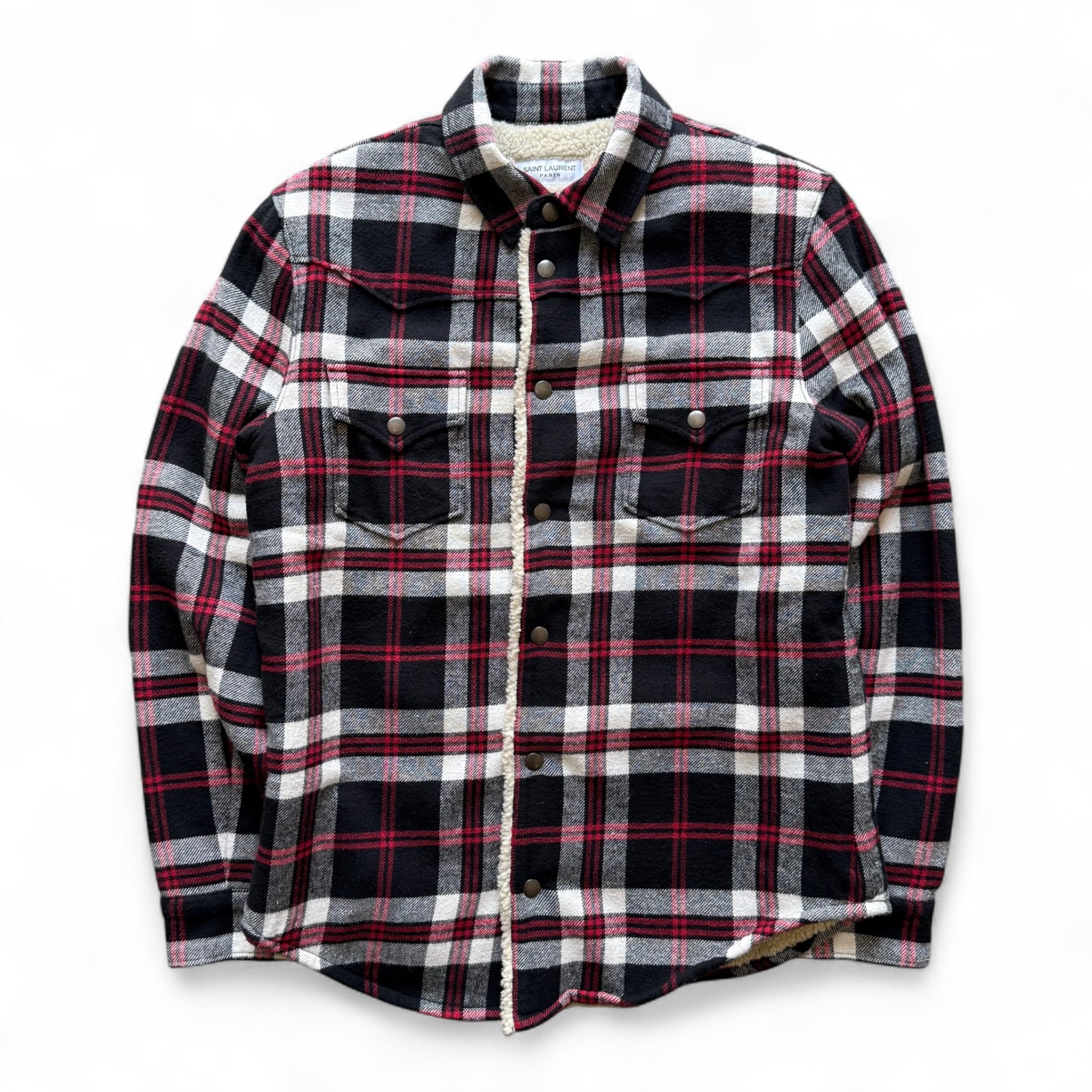 Saint Laurent Sherpa Lined Button Up T-Shirt