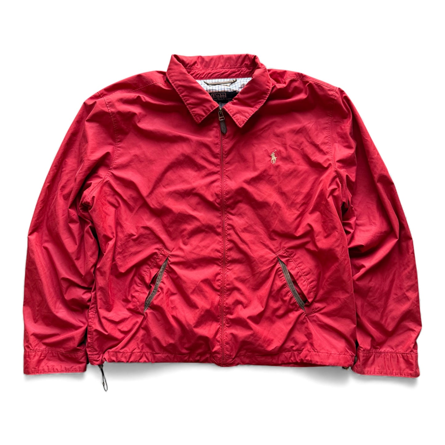90's Polo by Ralph Lauren Zip-Up Jacket Red