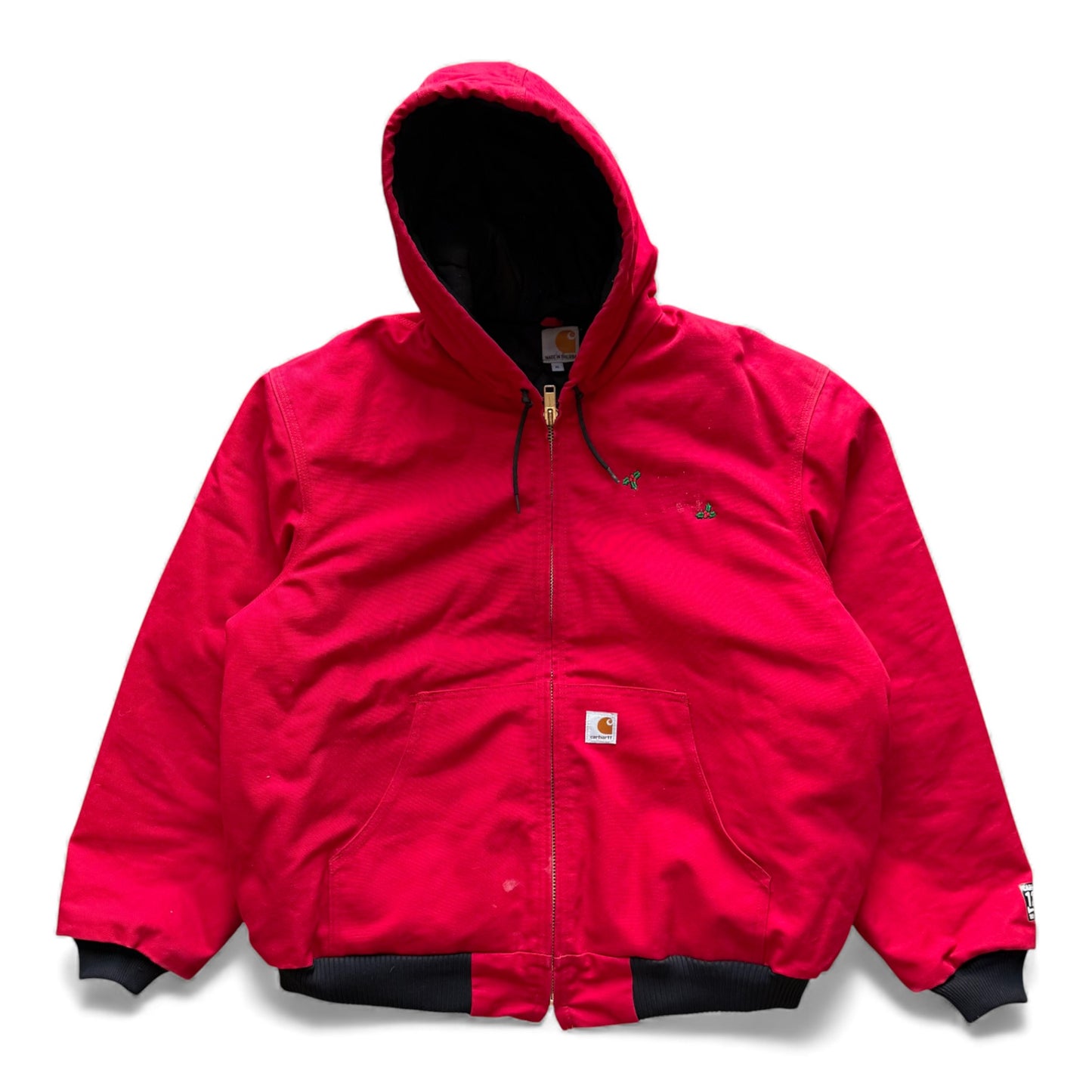 00's Carhartt Zip-Up Jacket Christmas Red