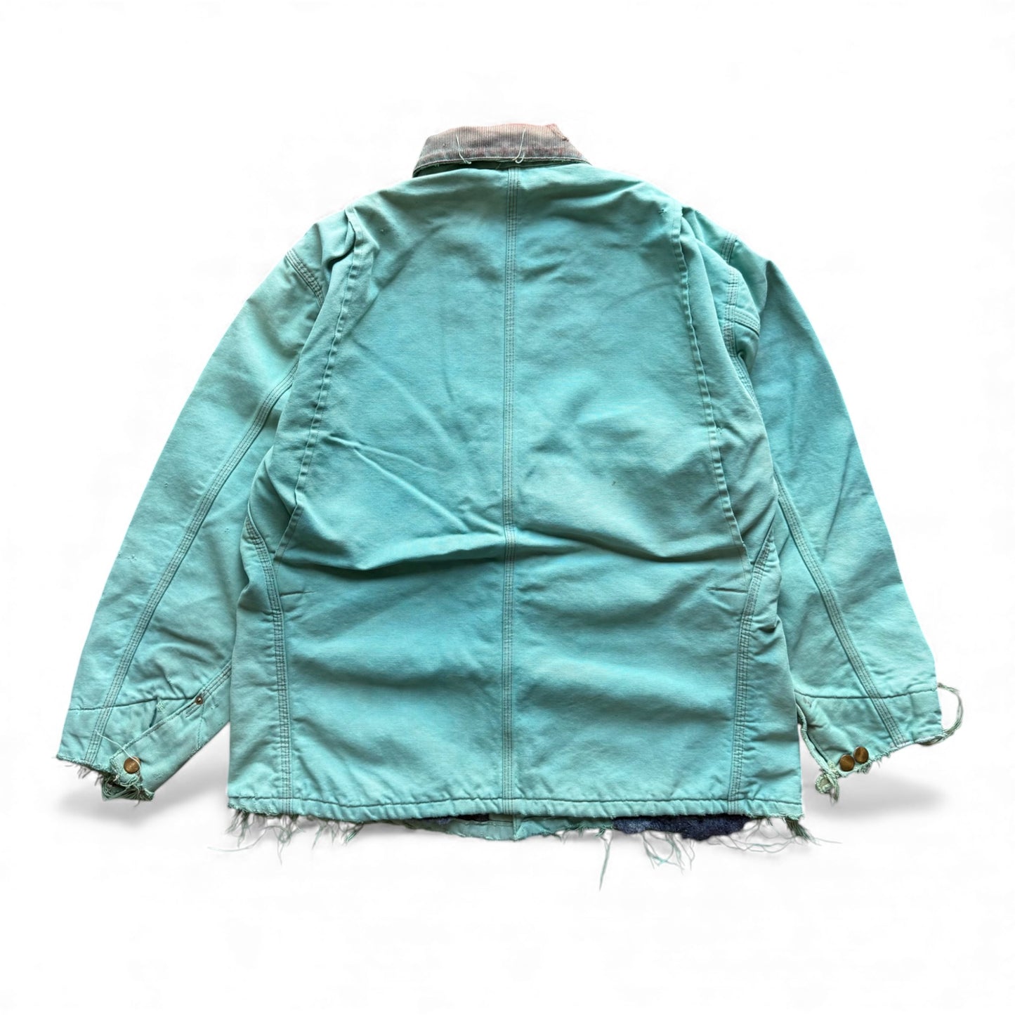 90's Carhartt Distressed Blanket Lined Seafoam Chore Jacket