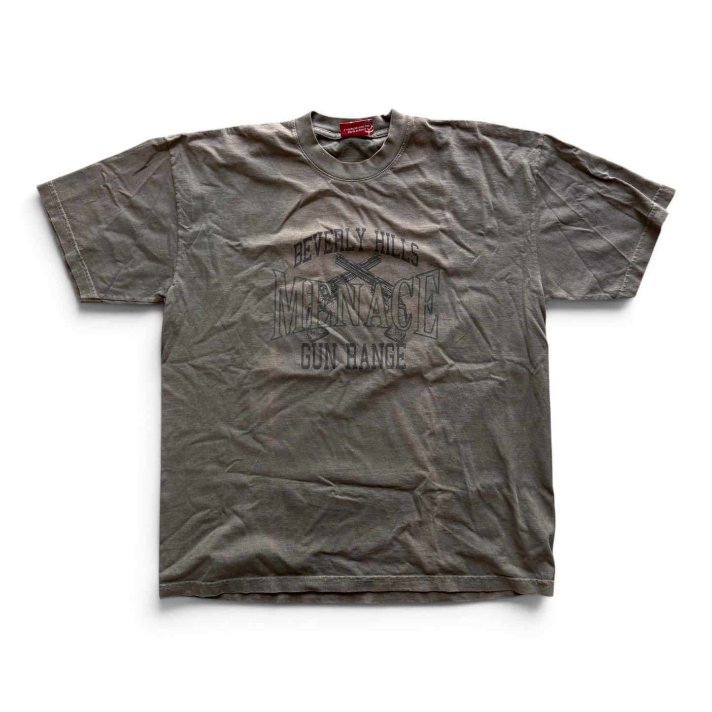 Menace Beverly Hills Gun Range T-Shirt Brown