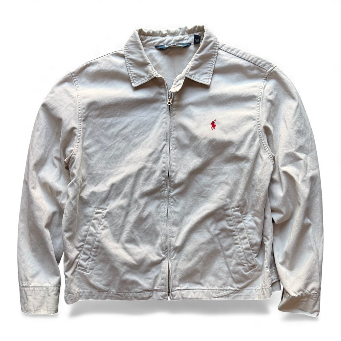 90's Polo Ralph Lauren Zip-Up Jacket Tan