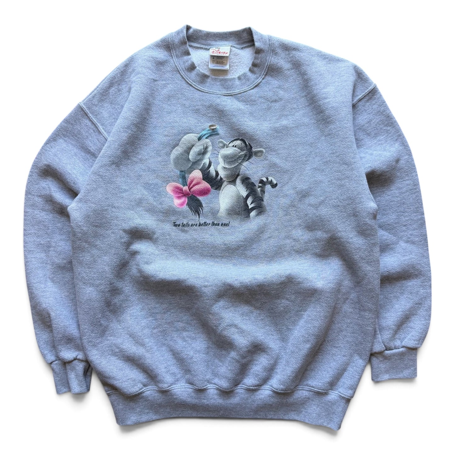00's Disney Tigger "Two Tails" Crewneck Grey