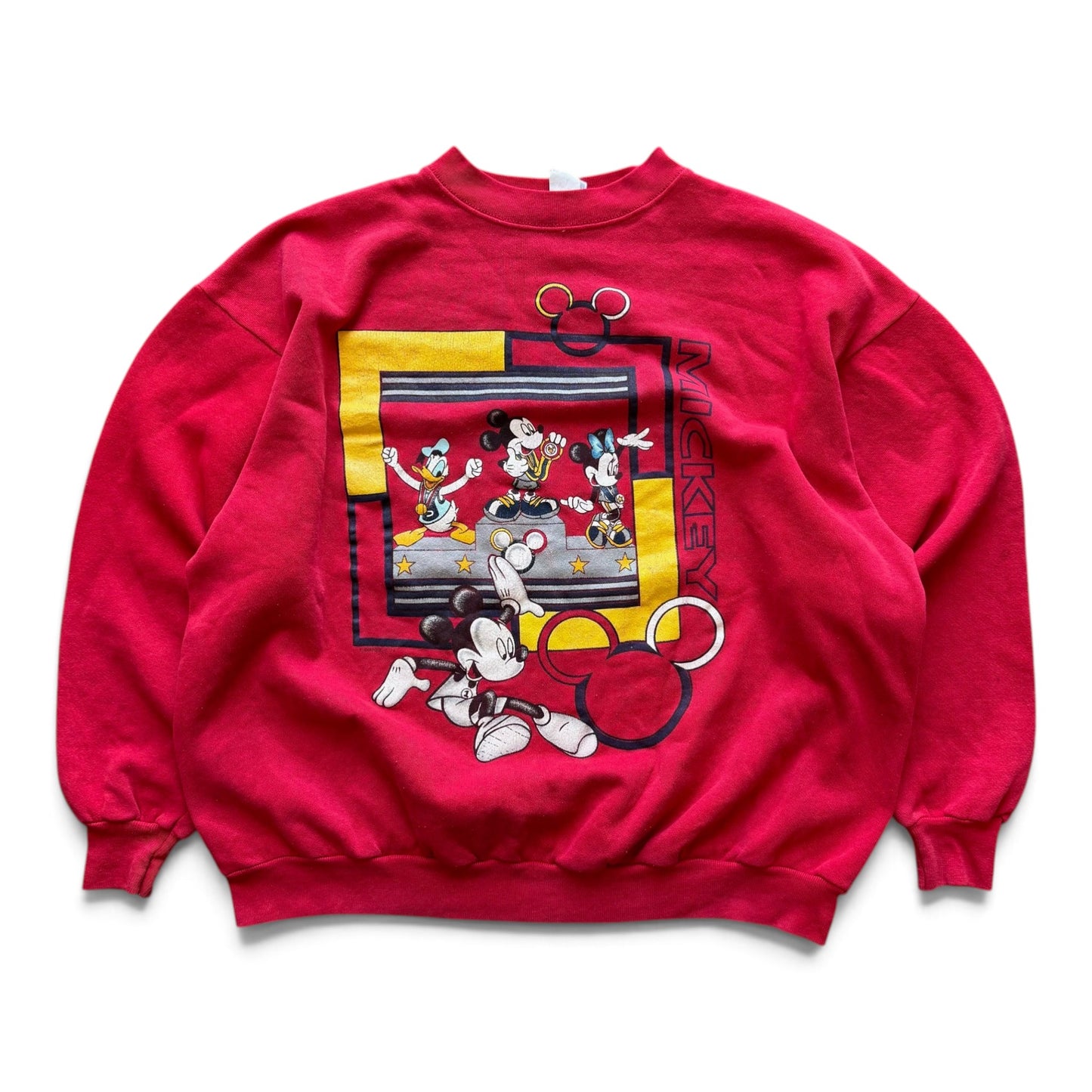 90's Disney Mickey Crewneck Red