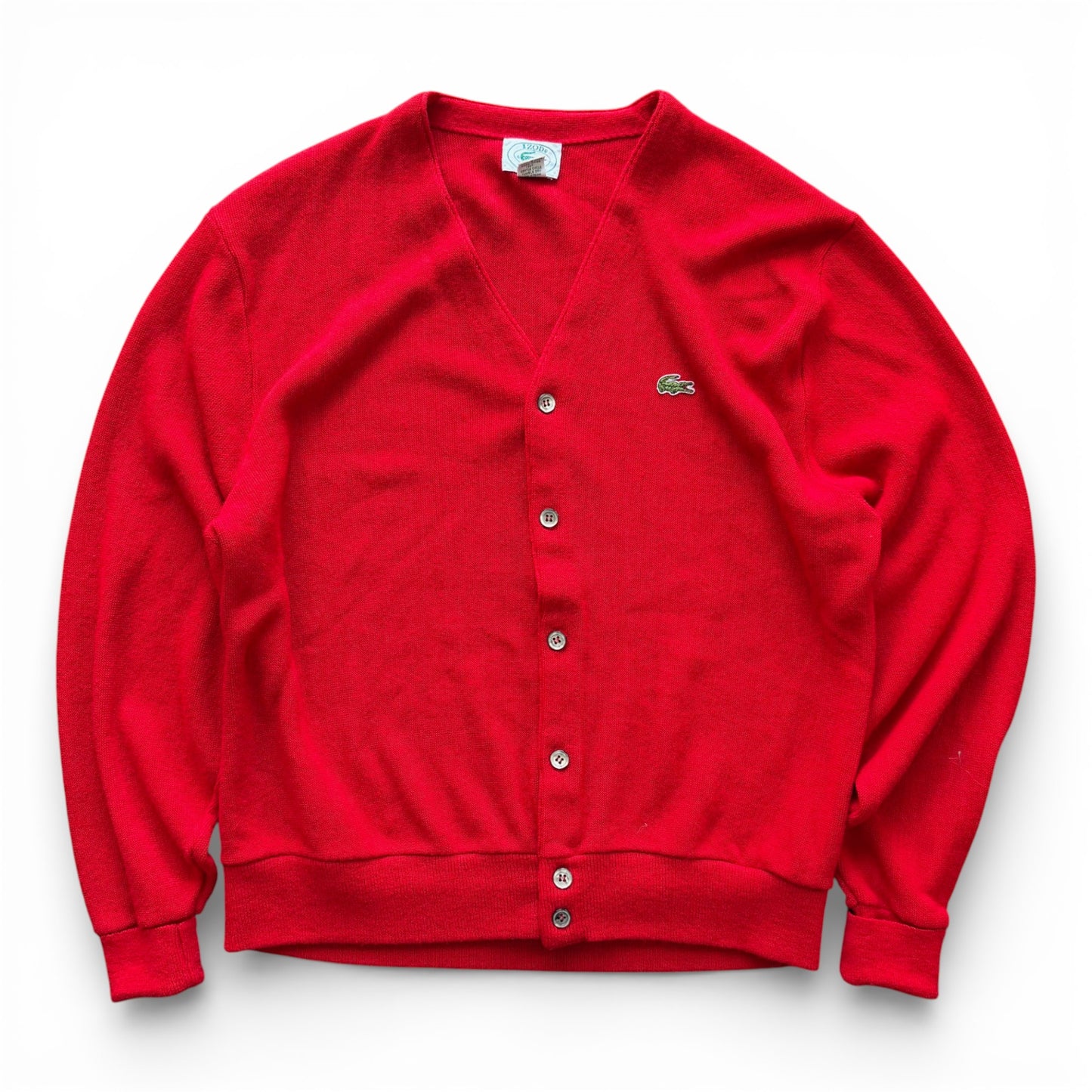 90's Izod Lacoste Cardigan Sweater Red