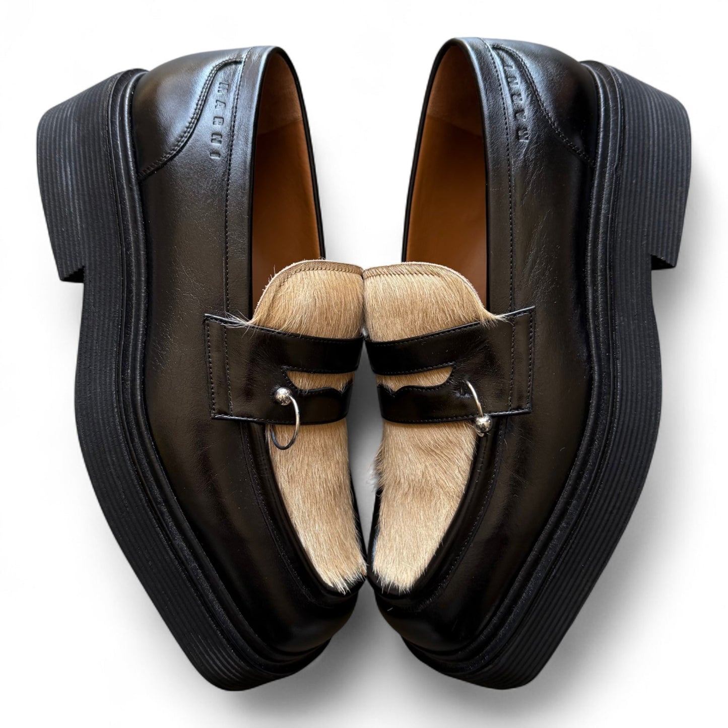 Marni Pony Hair Pierced Loafer