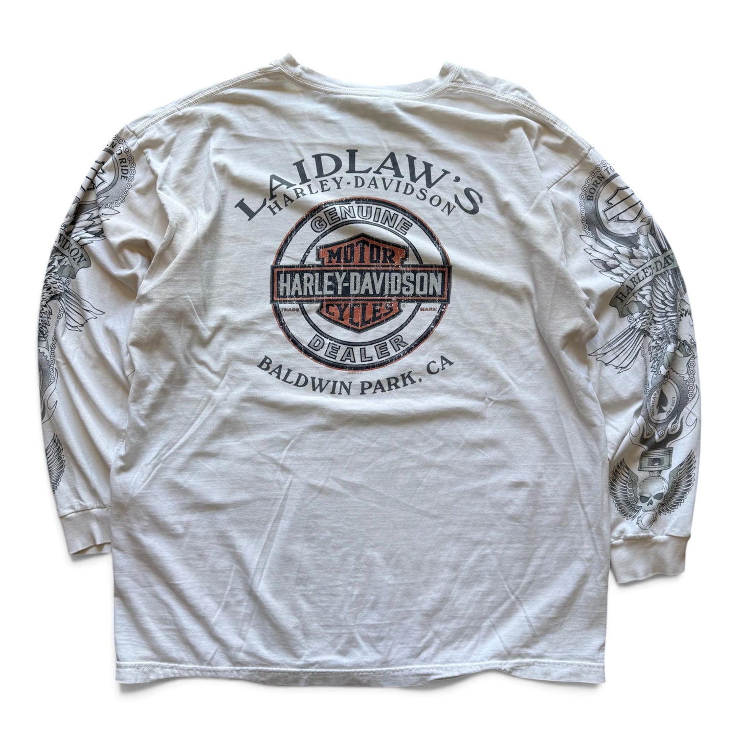 2007 Harley Davidson L/S T-Shirt White