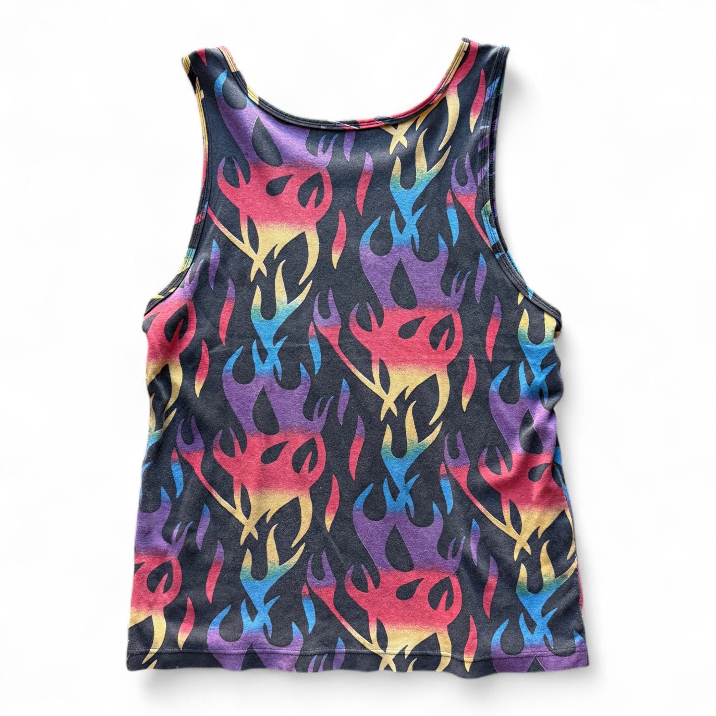 90's Harley Davidson Multicolor Flames Tank Top T-Shirt