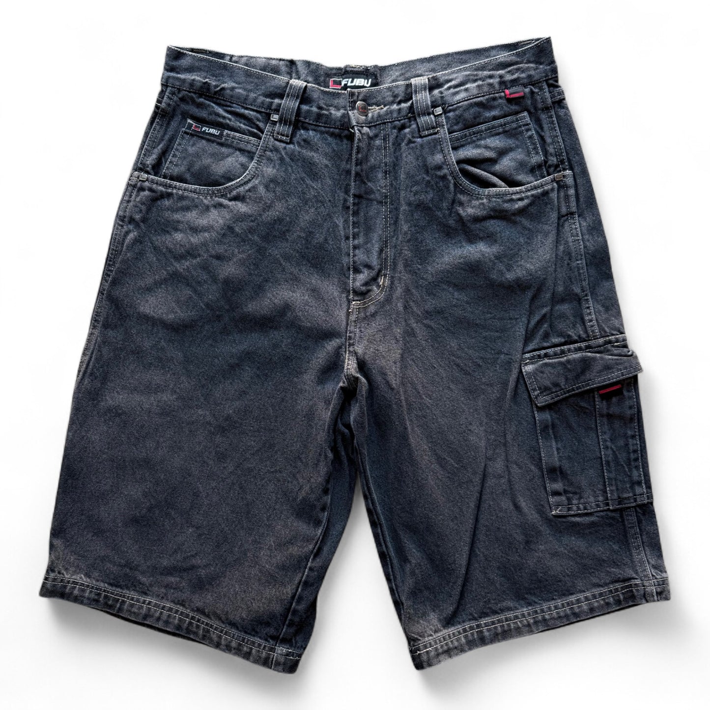 00's Fubu Black Denim Shorts
