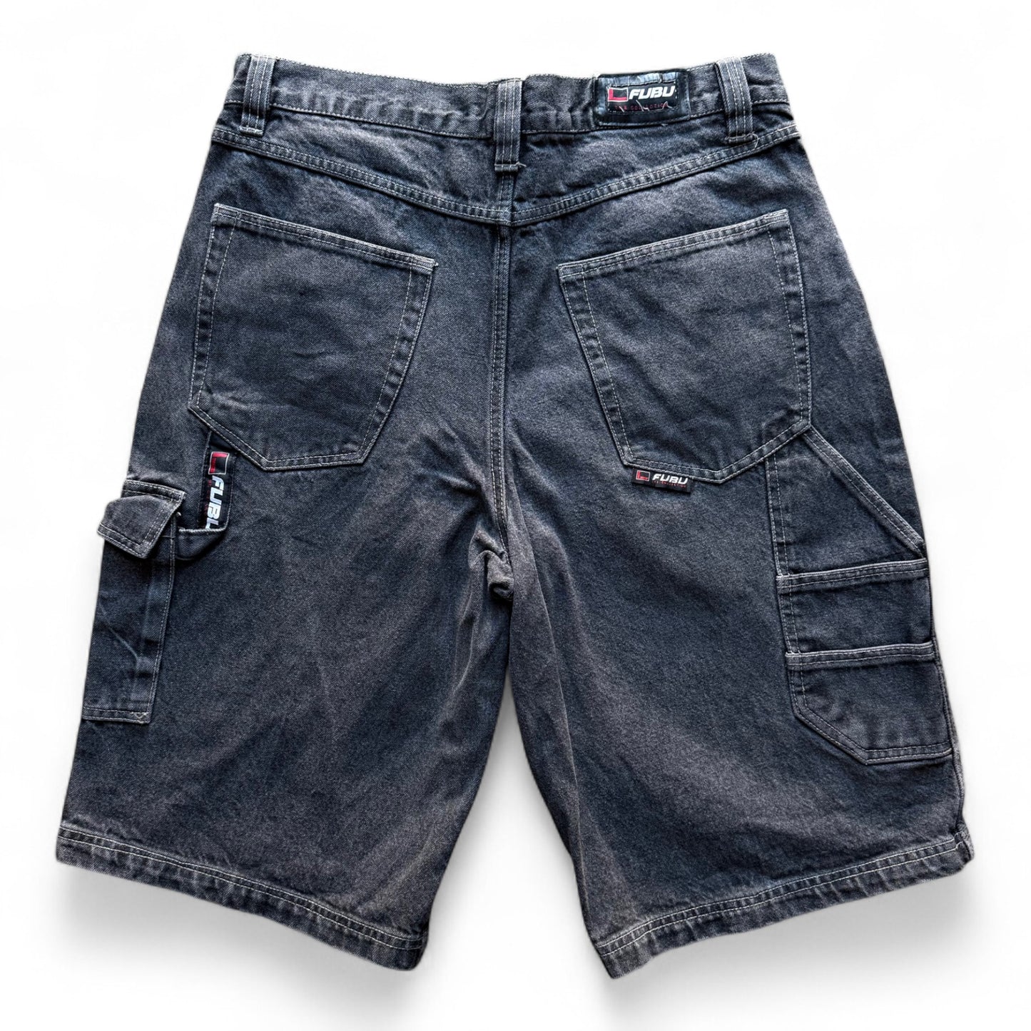 00's Fubu Black Denim Shorts
