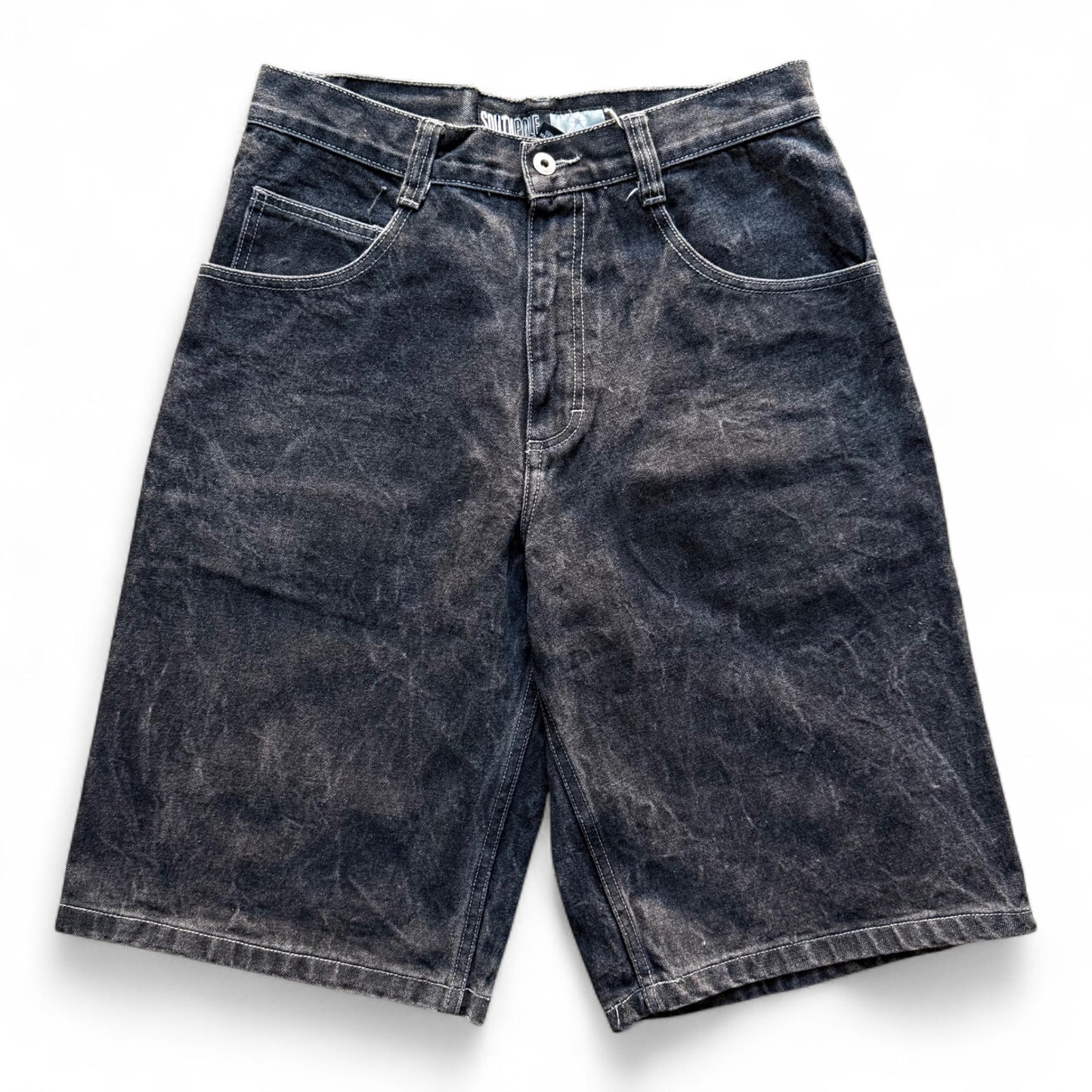 00's Southpole Black Denim Shorts