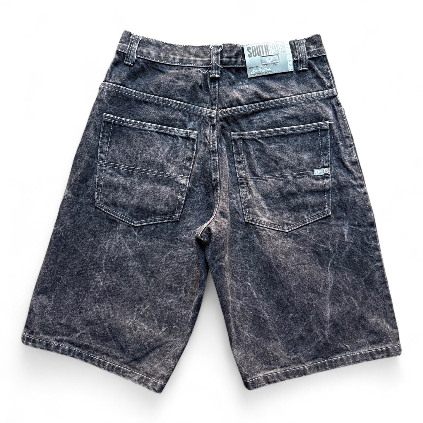 00's Southpole Black Denim Shorts