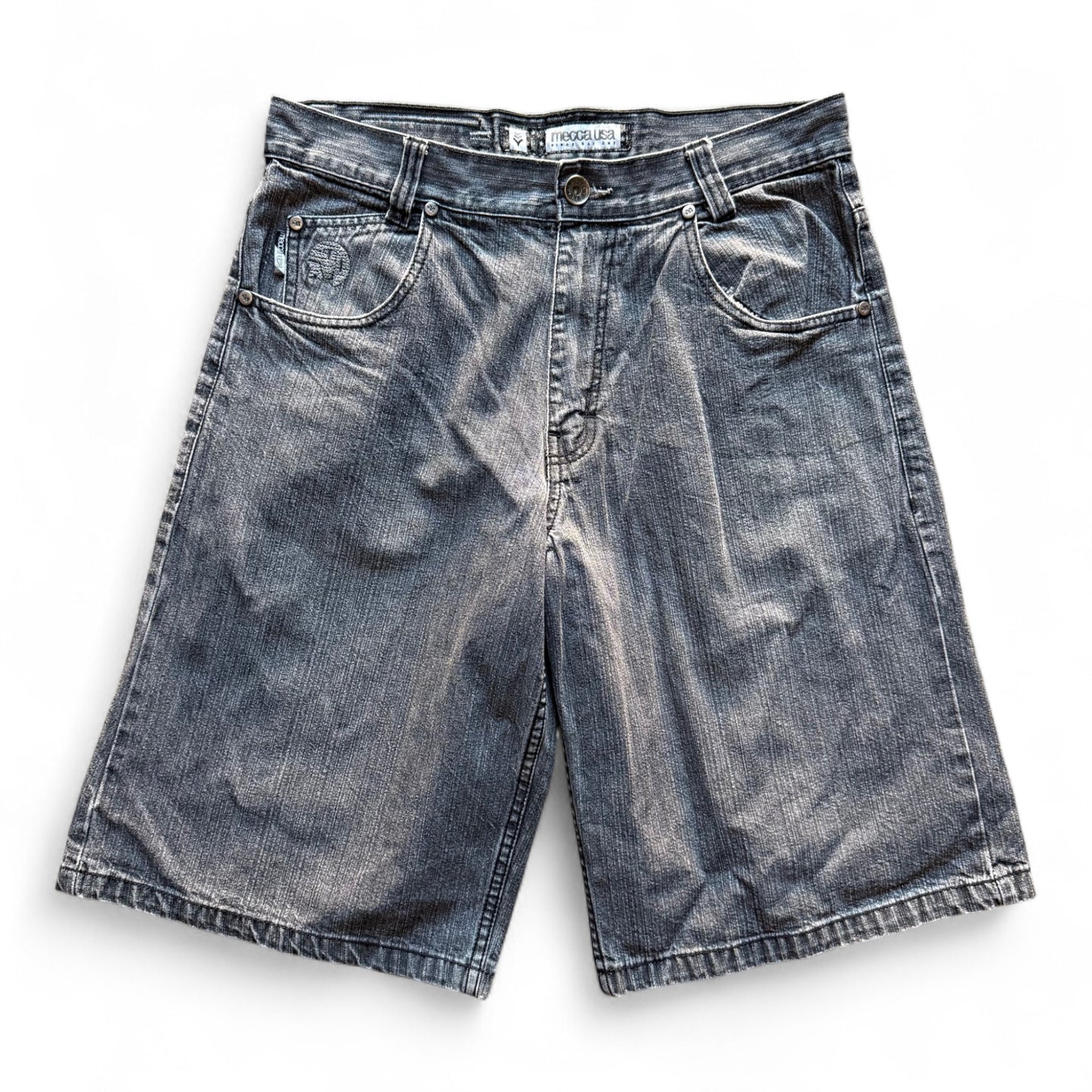 00's Mecca Black Denim Shorts