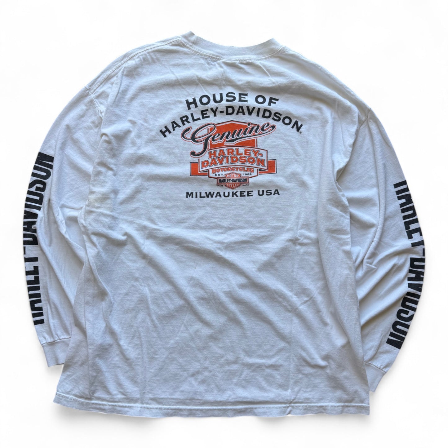 00's Harley Davidson Milwaukee L/S T-Shirt White