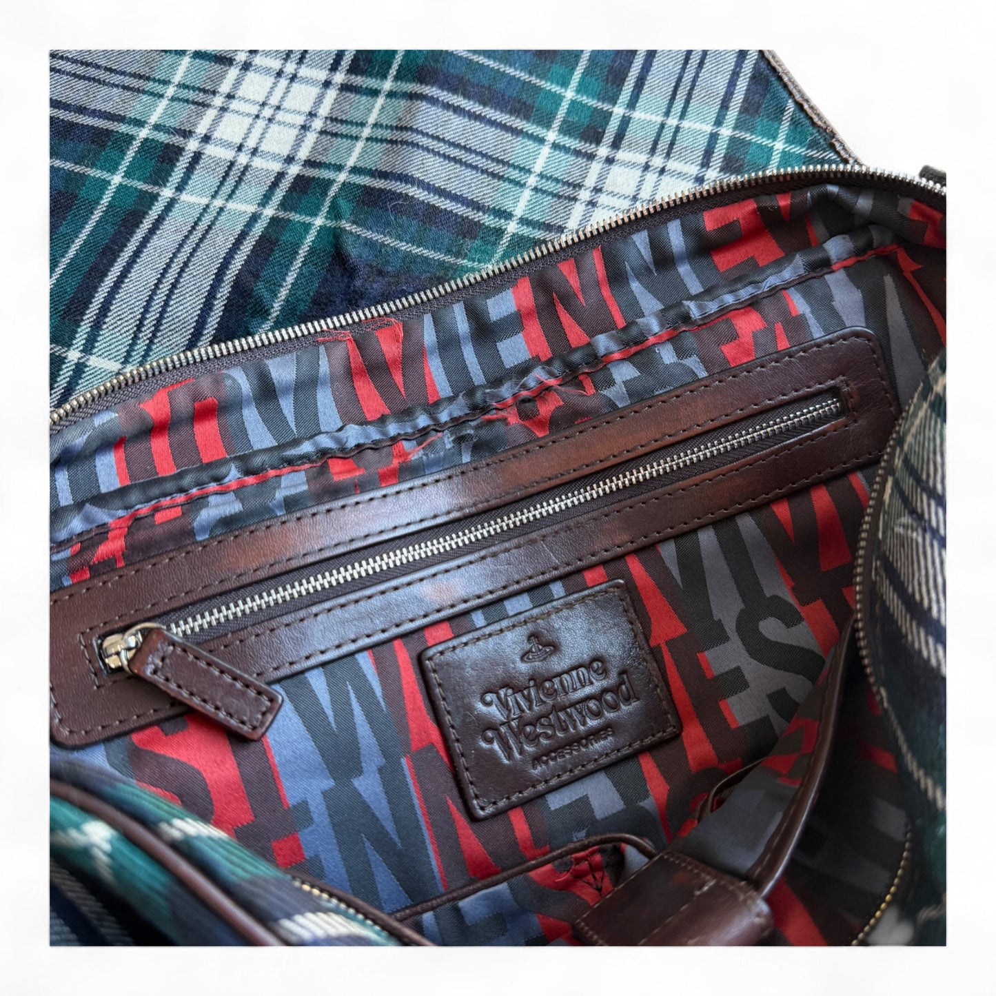 Vivienne Westwood Plaid Side Bag
