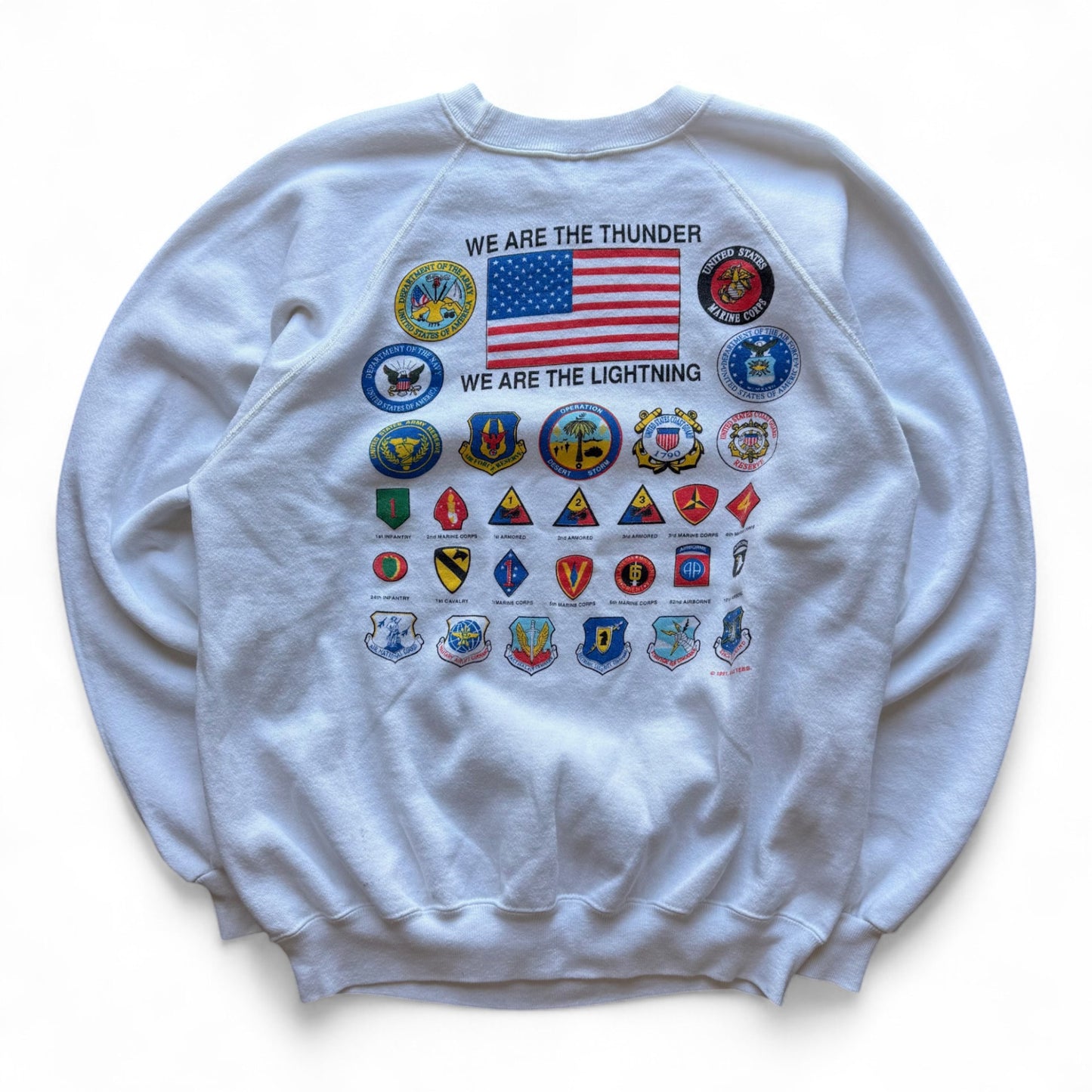 90's Operation Desert Storm Crewneck White
