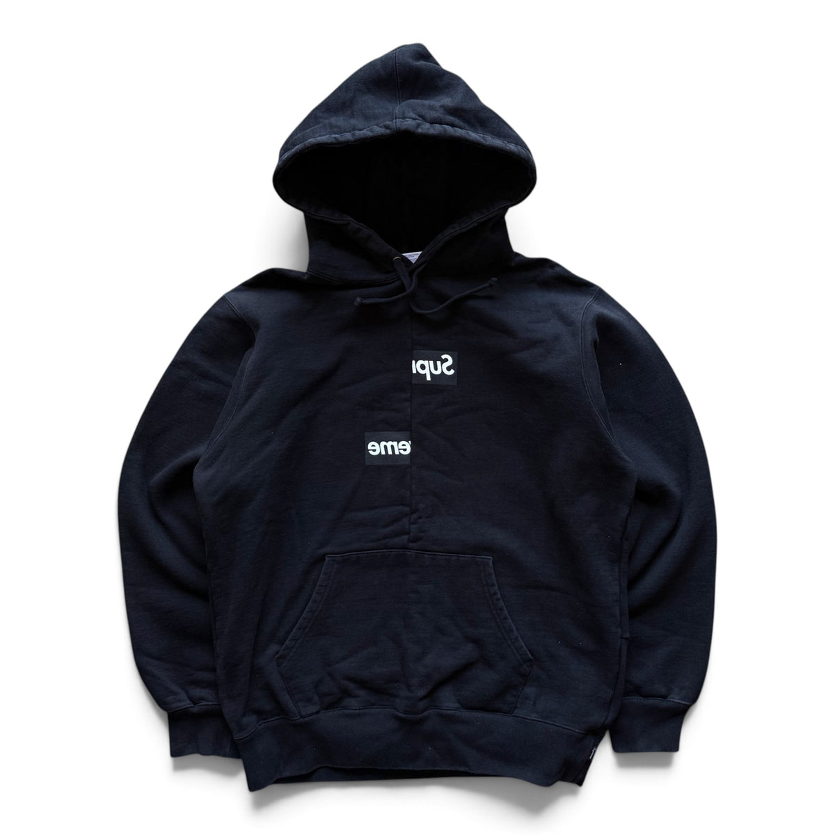 Supreme Comme Des Garcons Split Box Logo Hoodie