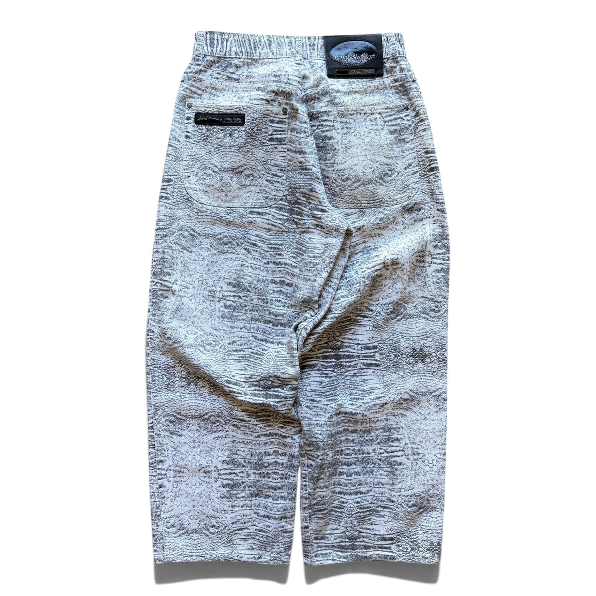 00's Pelle Pelle Snakeskin Print Pants