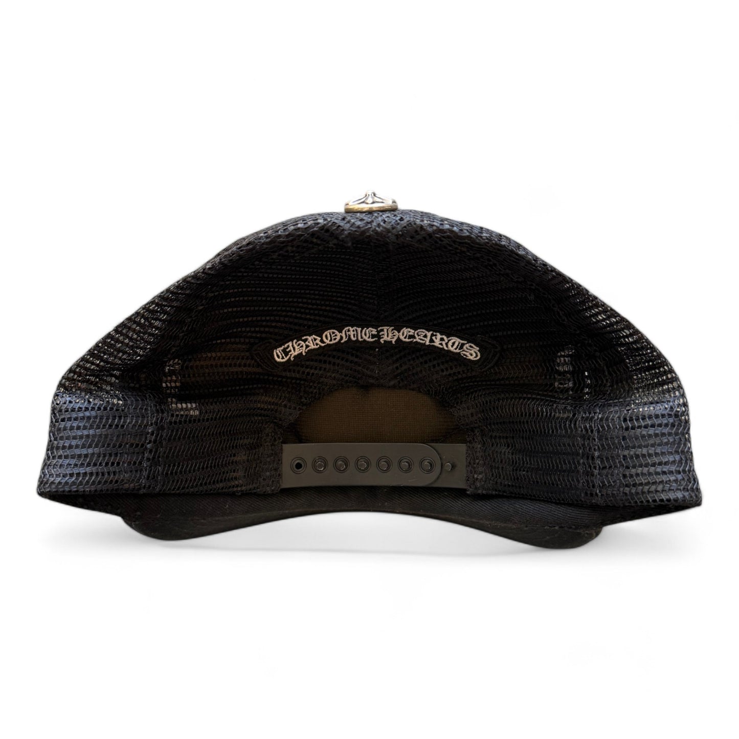 Chrome Hearts Leather Chomper Trucker Hat