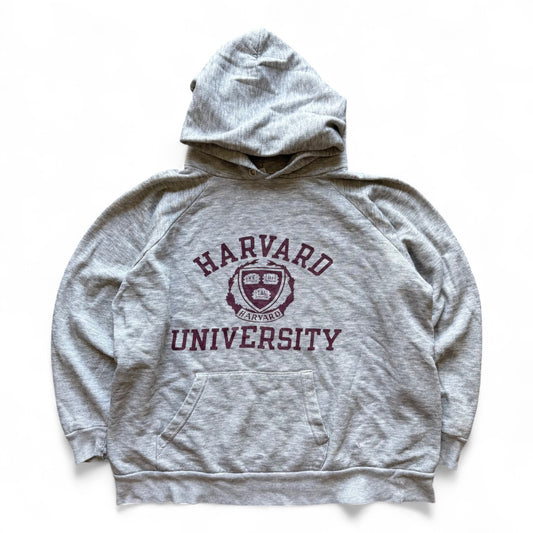 80's Harvard University Champion Pullover Hoodie Grey