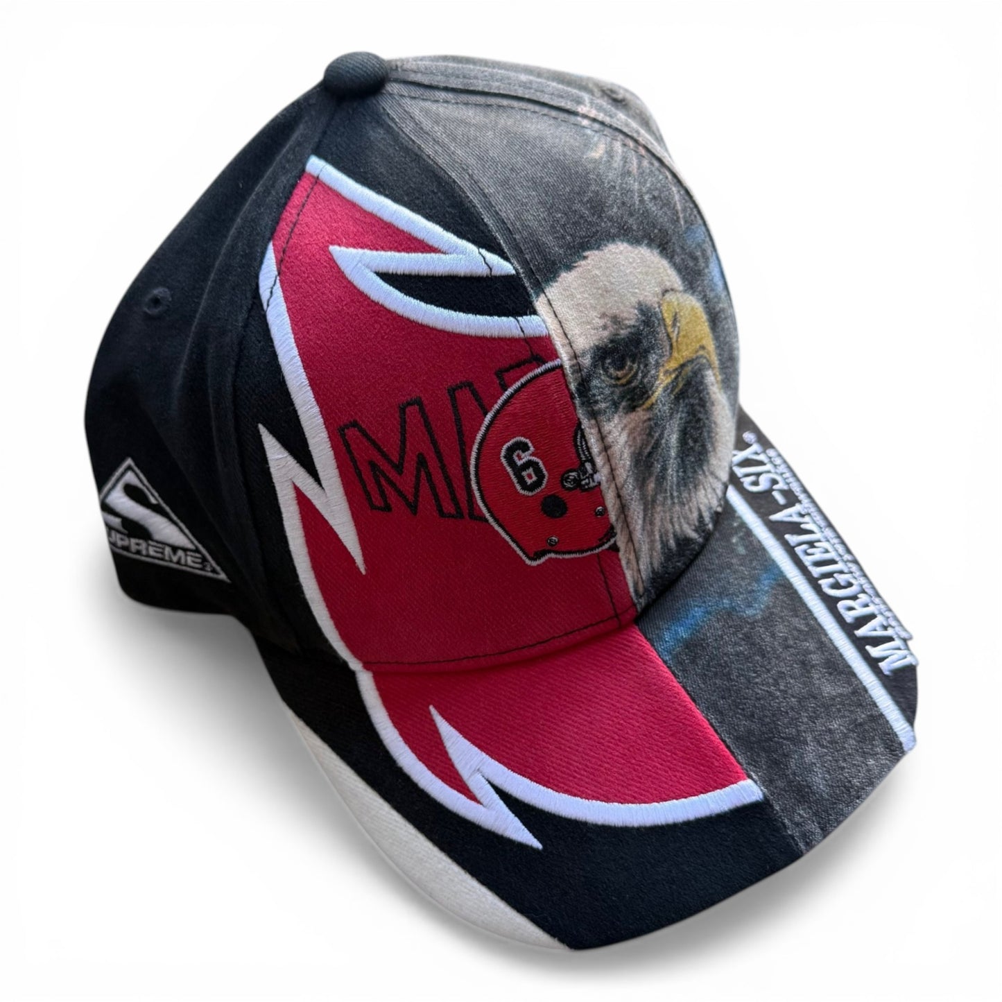 Supreme MM6 Split 6-Panel Hat Black