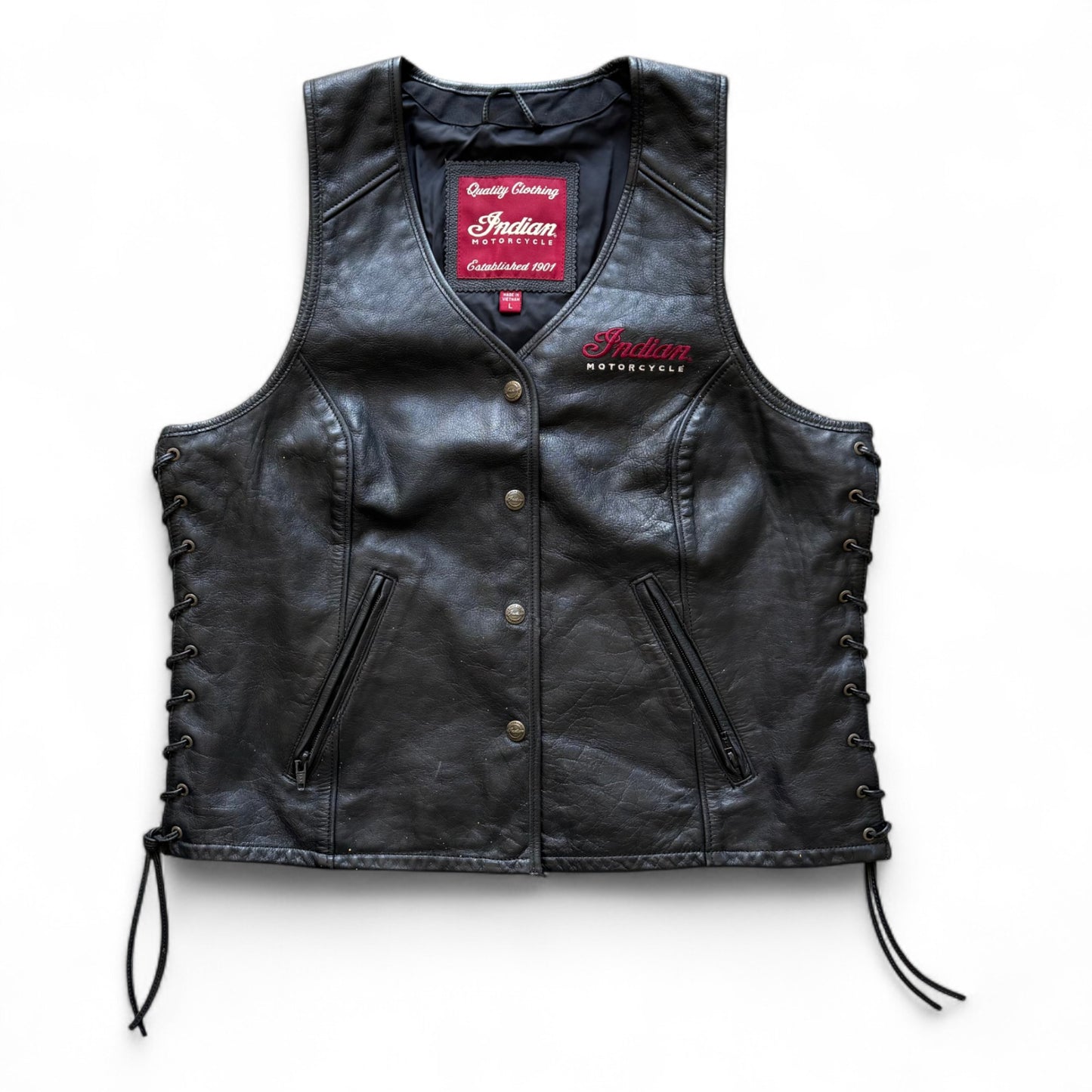 00's Indian Motorcycle Leather Vest