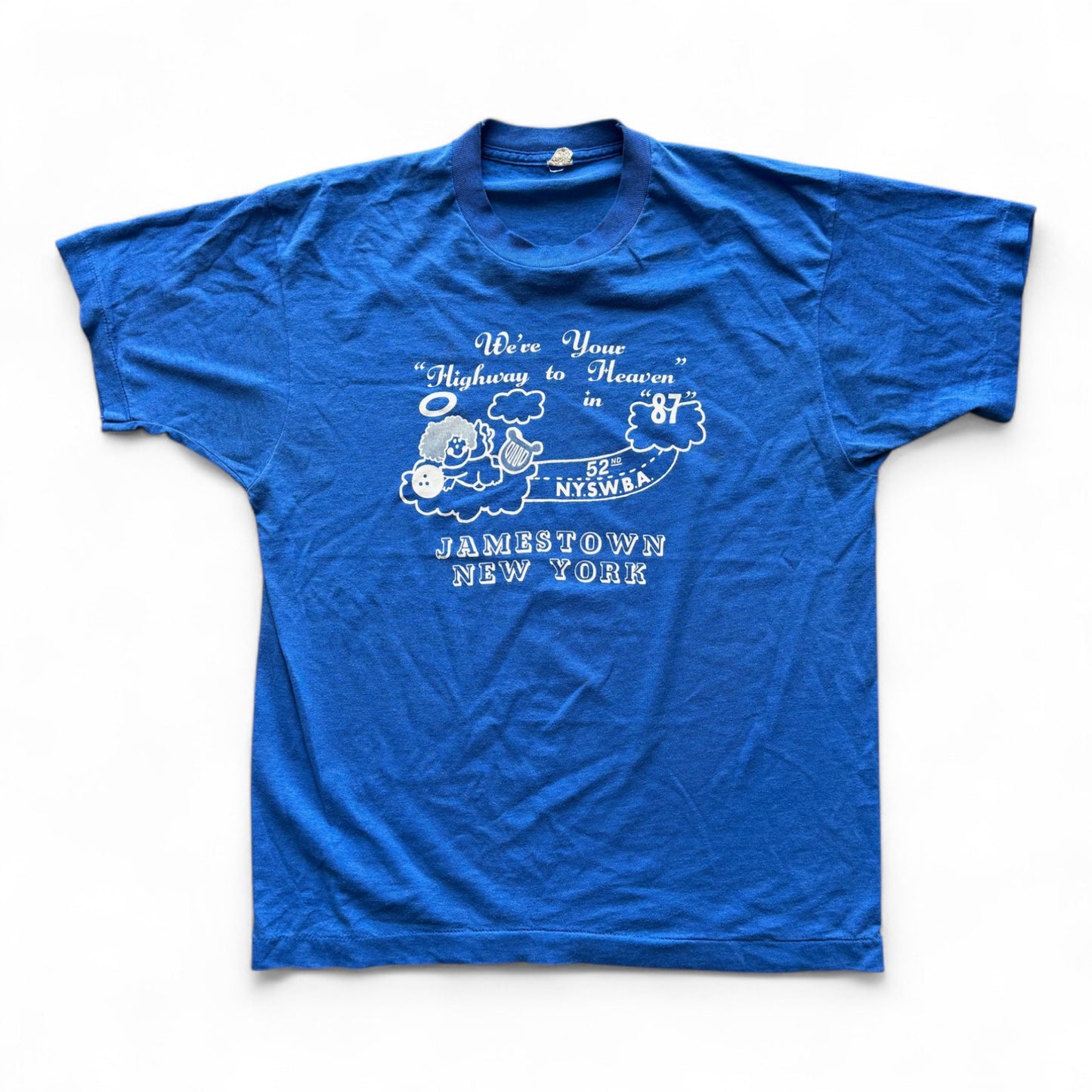 80's NYSWBA Jamestown New York T-Shirt Blue