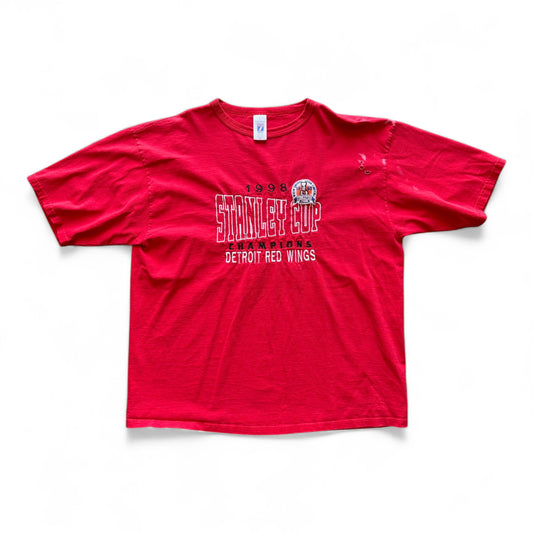 90's Detriot Red Wings Stanley Cup Champions T-Shirt Red