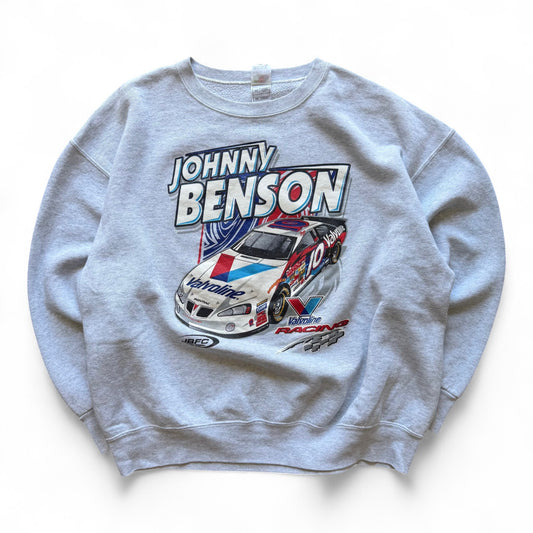 00's Johnny Benson Nascar Crewneck Grey