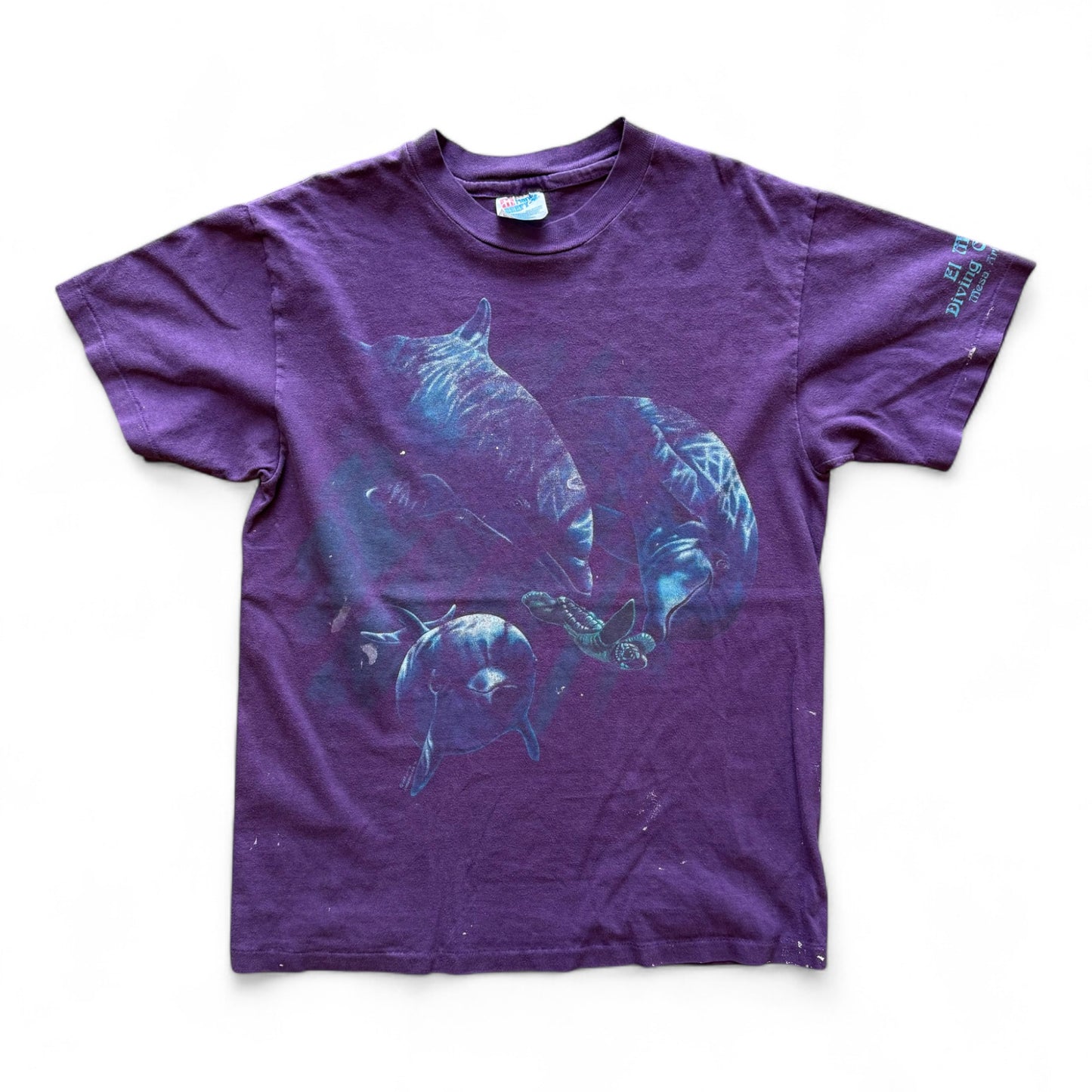 90's El Mar Diving Center T-Shirt Purple