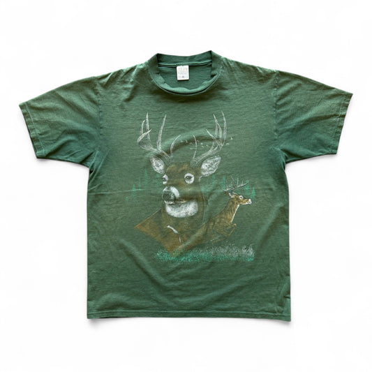 90's Deer Faded Green T-Shirt
