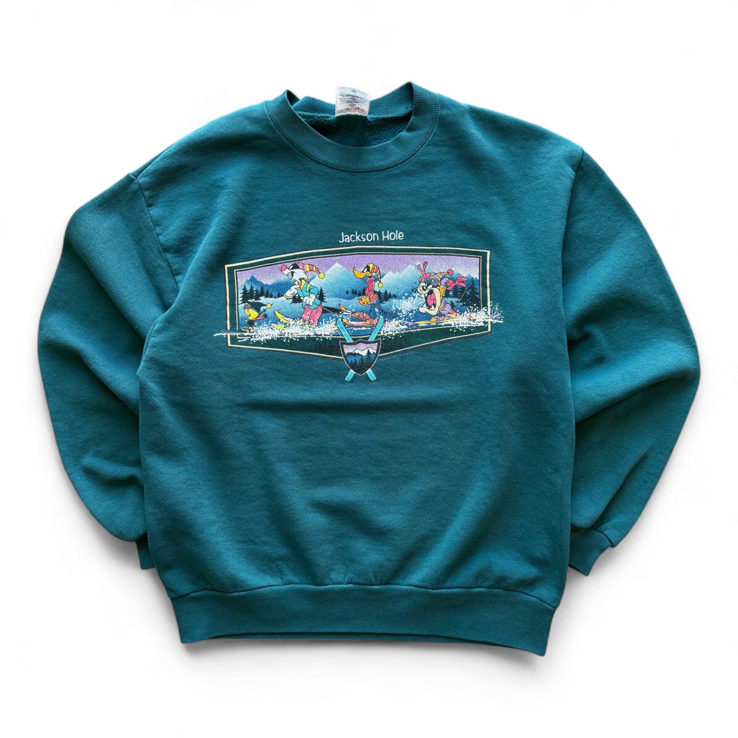 90's Looney Tunes Jackson Hole Crewneck Green