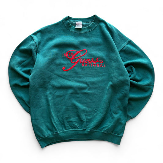 90's Guess International Crewneck Green