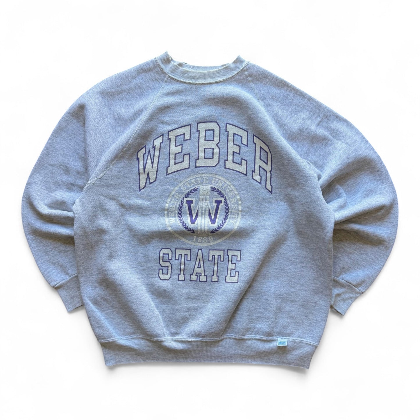 80's Weber State University Crewneck Grey
