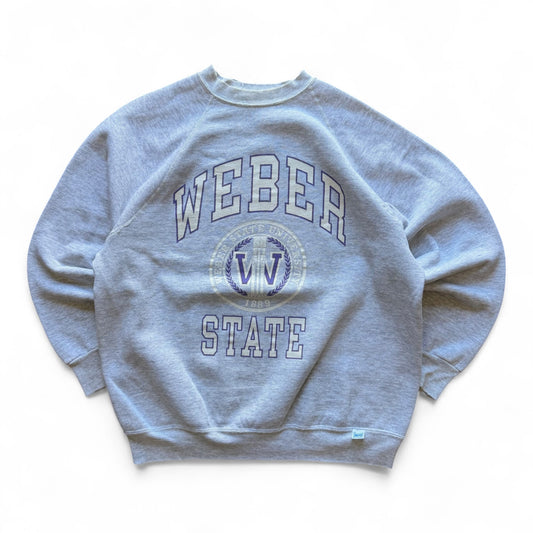 80's Weber State University Crewneck Grey